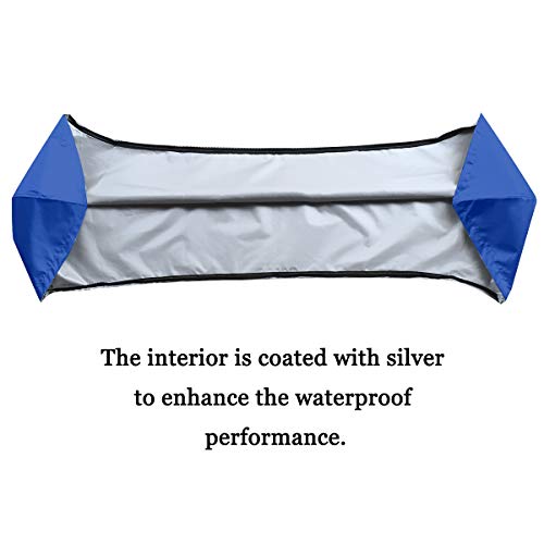 Sogudio Design With Light Hole Bimini Top Cover,Suitable For 3-4 Bows Tops,Effectively Prevent The Erosion Of Uv,Sea Water In Summer, Designed Resin Zipper Canopy,Xl 81-101In Blue #TOP5