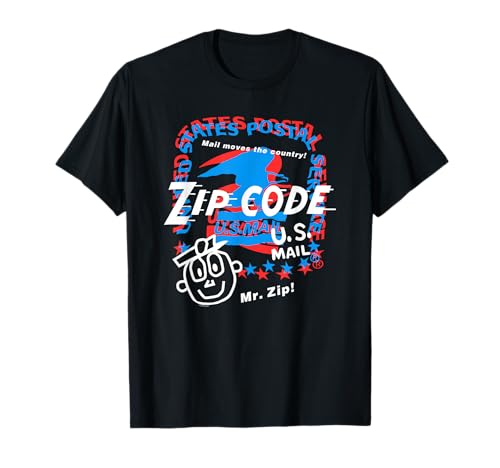 USPS Mr. Zip Collage United States Postal Service T-Shirt