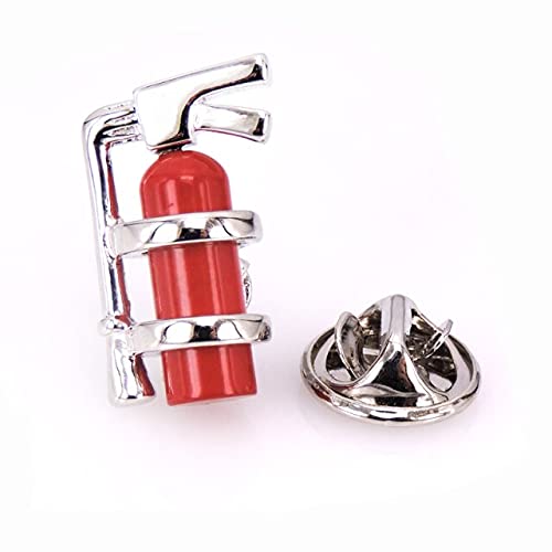 Brooch Lapel Pin for Men Lapel Pin Badge Anchor Aircraft Racing Motorcycle Rudder Sailboat Clothing Collar Pin Brooches-Fire Extinguisher