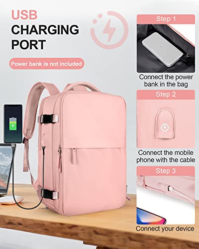 Large Travel Backpack Women, Carry On Backpack,Hiking Backpack Waterproof Outdoor Sport Rucksack Casual Daypack School Bag …