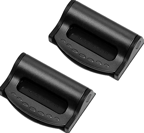 MuStone 2 Stuks Autoveiligheidsgordel-verstelder, Autoveiligheidsgordelclip voor Volwassenen en Kinderen, Schoudernekbescherming, Riemversteller (Zwart)