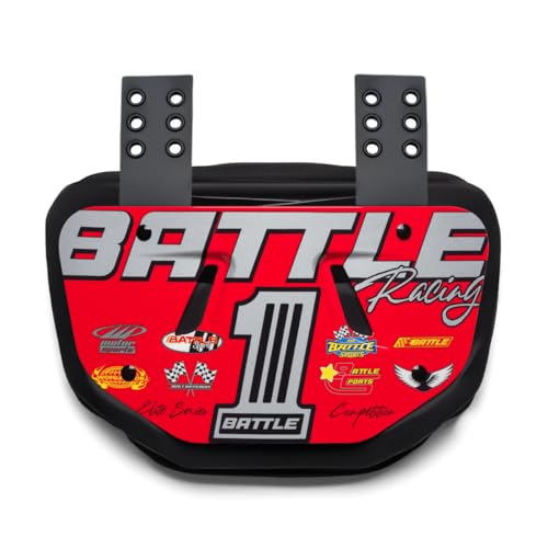 Battle Sports Novelty Football Back Plate, Kids, Adults, Racing Pink, Adult