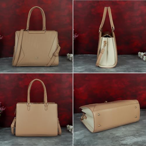 Image of NFI essentials Satchel Bags Ladies Purse Handbag Premium Women Shoulder Travel Bag for Work Gifts for Wife /Mother /Sister Stylish Office College Party Bag