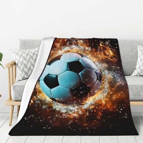 Couverture polaire football légère et douce pour s'emmitoufler devant les matchs sur le canapé