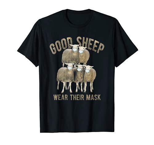 Sweet Sheep Good Sheep Wear Their Mask Animal Quarantine Camiseta