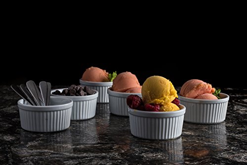 Bellemain Creme Brulee Ramekins | Mini Casserole Dish Set, Charcuterie Bowls, Pot Pie Baking Dishes, Souffle Cups, Soy Sauce Bowls | Fluted Porcelain Bowls, Oven Safe To 500F, Set Of 6 (White, 4 Oz) #TOP7