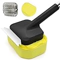 Eikovia Grill Brush, Bristle-Free Grill Cleaning Brush with Scraper, 2 Heat-Resistant Replaceable Heads, for Cast Iron & Stainless-Steel Grates,Grill Brush for Outdoor Grill