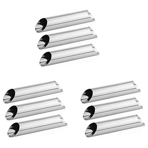 GNURBDILFO Pan Brioche Tubos de Cannoli Formas de Cannoli de Acero Inoxidable 9PCS Moldes de PasteleríA Danesa de Cuerno de Crema Antiadherente