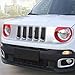 RT-TCZ for Renegade Angry Eyes Headlight Cover Trim Bezels for Jeep Renegade 2016 2017 2018 Red Exterior Accessories 2pcs