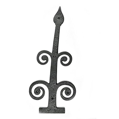 Renovators Supply Manufacturing Black Wrought Iron Garage Door Decorative Hardware 16 In Rust Resistant Spade Styled Rustic Dummy Strap Hinge With Mounting Hardware, Pack Of 10 #TOP4
