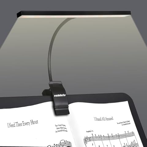 Vshinic Music Stand Light,30 LED Clip-on Piano Light, Orchestra Light,4 Color & 3 Brightness, USB-C Rechargeable, Perfect for Piano,Guitar,Book Reading, Mixing Table, DJ, Craft Work Cover
