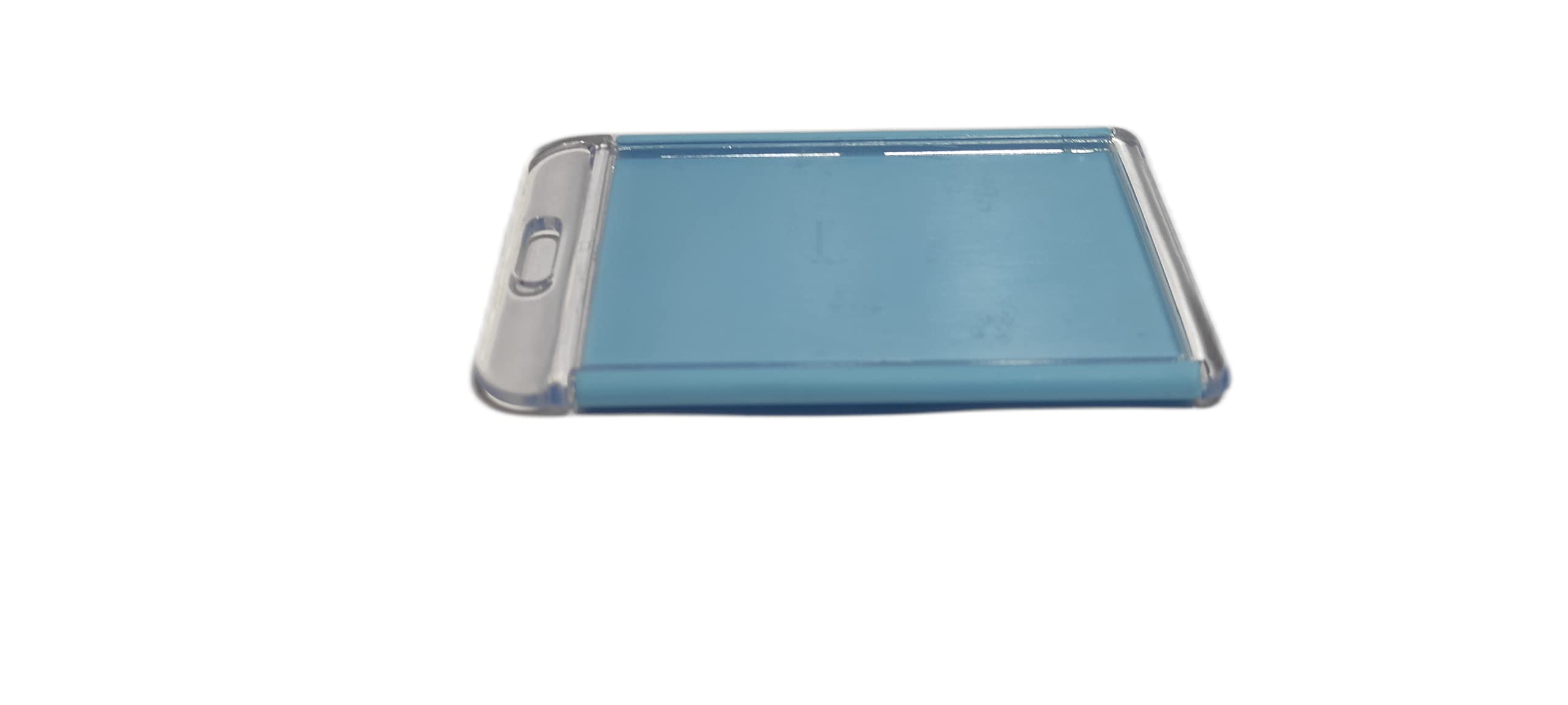 Abha International Premium Plastic ID Card Holder Pack of 3 pcs. (Vertical) (Sky Blue) 3