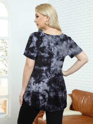 Image of BELAROI Women Plus Size Tops V-Neck Tunics Shirts