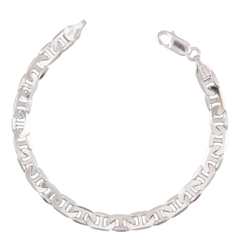 L'Atelier d'Azur Bracelet Argent Massif 925/000 Maille Marine - Homme