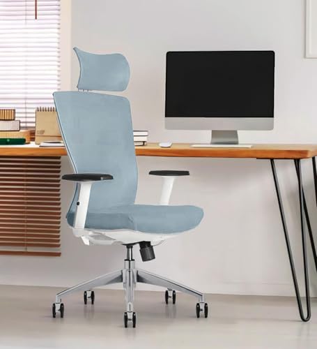 Image of Lakdi The Furniture Co High-Back Office Chair Upholstery Primium Mesh Director & Executive Chair Height Adjustable & Revolving Chair Metal Legs & WheelBase Best offfice Chair -(SSL-608-Swivel Tilt)