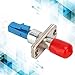 Leapiture Fiber Optic Adapter Fiber Optic Converter Single Mode Adapter Fiber Optic Joiner Fiber Optic Patch Adapter ABS for Industrial