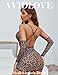 Avidlove Sexy Lingerie Women's Sheer Mesh Lingerie See Through Dress Club Outfits For Women (Brown Leopard, Small)