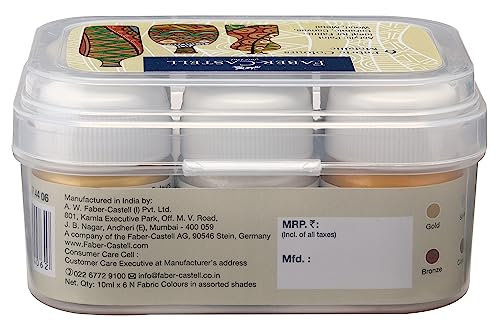 Faber-Castell 6 Fabric Colours Metallic