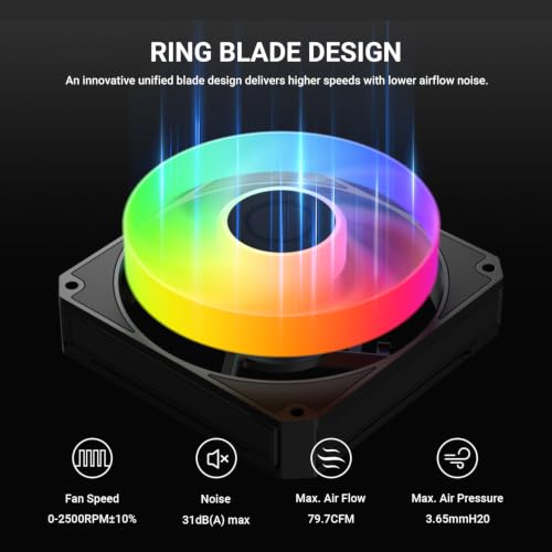 Image of ID-COOLING AM-120-ARGB-K 120mm PWM PC Case Fan, 0-2500 RPM