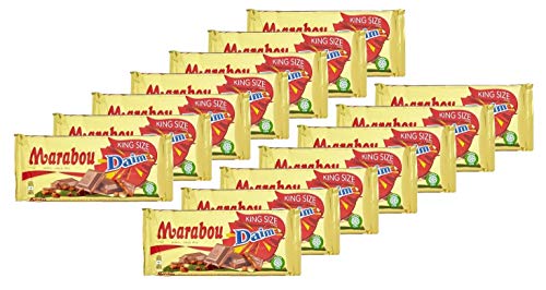 Marabou Daim Schokolade 250 g - zartschmelzende Milchschokolade mit Mandelkaramellstückchen - einzigartig leckere…
