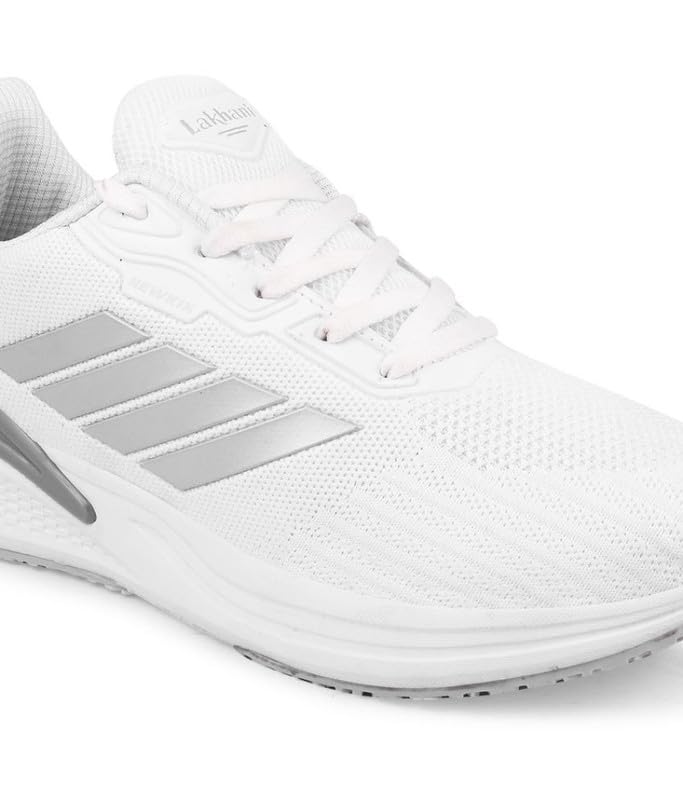Image of Lakhani aashirwad Men's Sports Shoes | Lightweight Breathable Running Shoes for Men | Flynet Upper, Phylon Sole | Flexible, Comfortable Lace-Up Athletic Shoes