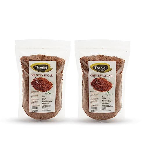 Image of Thanjai Natural 2kg Sugarcane Jaggery Powder /Country Brown Sugar /Naatu Sakkarai / - Organically Processed 100% Natural