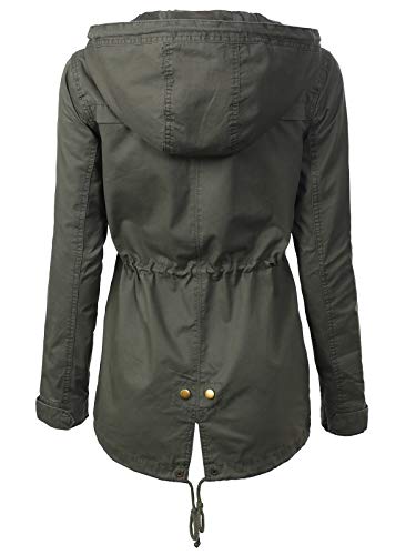 MixMatchy Womens Utility Anorak Jacket Lightweight Hooded Zip Up Safari Style Coat with Snap Buttons Chest and Hand Pockets3