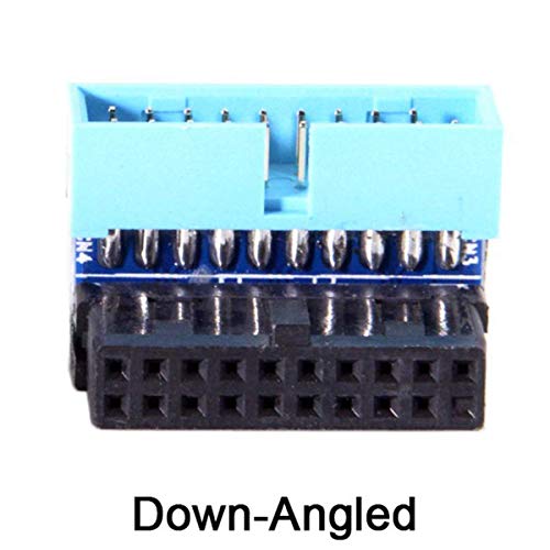Adaptador Extensor USB 3.0 20pin Masculino a Femenino Angular miniatura 4