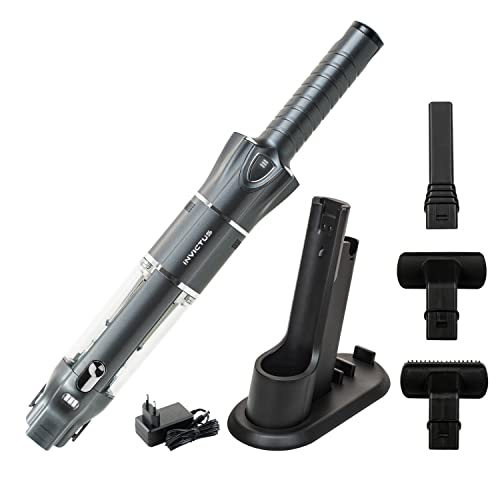 Genius Invictus ONE 3.0e Handstaubsauger 11-TLG. kabellos beutellos Akkustaubsauger. Ultra leicht für Haus und Auto leise aufladbar Bodenstaubsauger