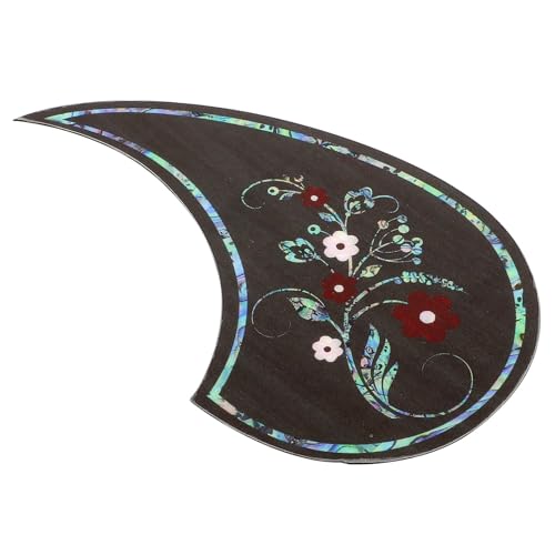 Ciieeo Plaque de Protection pour Guitare Autocollante en Plastique Anti-rayures Design Créatif Décoratif pour Guitare Acoustique 39-41 Pouces Usage Quotidien...