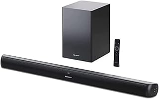 SHARP HT-SBW202 2.1 Soundbar with Wireless Subwoofer, 200W Slim Speaker w. Bluetooth 4.2, for Streaming - Aux, USB Playback, HDMI ARC/CEC & Digital Optical-in, Wall Mount or Table Top – Black