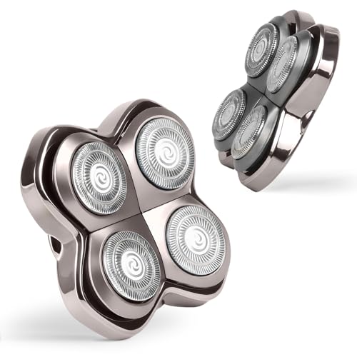 Shaver 4 Head Replacement Blade, Compatible with Skull Pitbull, Butterfly Kiss Pro, Palm, Electric Shaver Blade, Body Shaving & Bald Head Razor