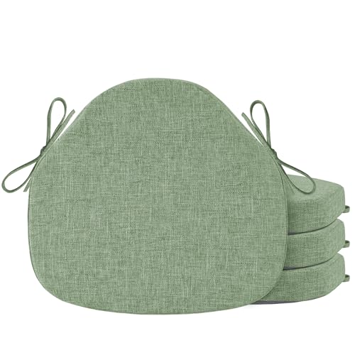 OVOV Chair Cushions for Dining Chairs Set of 4 Sage Green 16x15 Inch