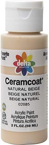 Delta Creative 02085 Ceramcoat Acrylic Paint in Assorted Colors, 2 oz, Natural Beige- Pack of 1
