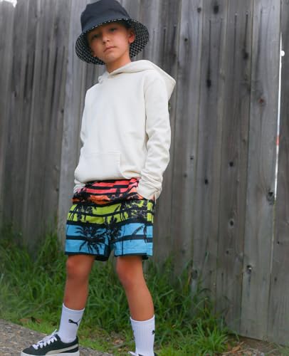 Image of Cozople 7-16T Teen Boys Swim Trunks Quick Dry UPF 50+ Swimwear Bathing Suit for Big Boys Beach Swim Boards Shorts