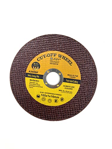 Jon Bhandari Tools Steel Premium Cut Off Wheel 4 inch Set for Easy and Sharp Iron, Steel and Other Metal Cutting (Multicolour; 105x1x16mm) - Pack of 10 (B0823J9GH9) Amazon Price History, Amazon Price Tracker