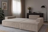 Selsey Sofa Ecksofa Eckcouch Schlafsofa Couch Mit Stauraum Schlaffunktion Pflegeleicht Polyurethanschaum L Form Rechts Farese Beige Cordoptik