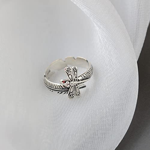 Anneau réglable pour femmes bague ouverte créative libellule - 7
