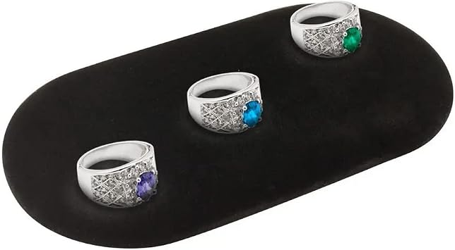 Insert Tray Jeweler Small Oval Jewelry Black Velvet Padded Pad Display 5Pc 7 Inch x 11 Inch