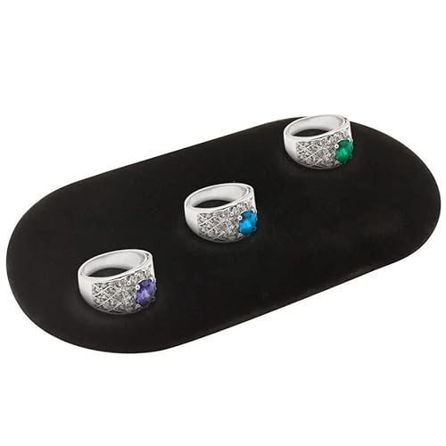 Mh Global Insert Tray Jeweler Small Oval Jewelry Black Velvet Padded Pad Display 5Pc 5 Inch X 9 Inch #TOP1