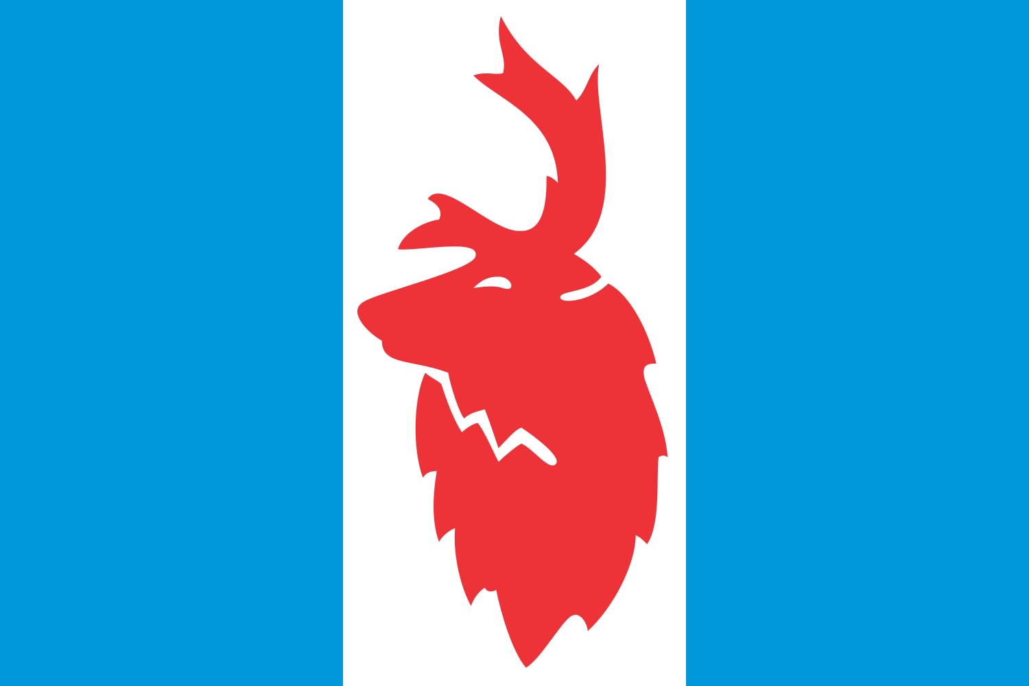 Drapeau Koryakia de qualité supérieure format paysage XL 120x180cm 2.16m²