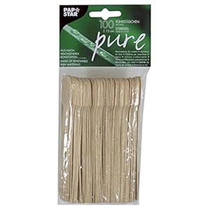 Papstar Pure roerstaafjes van hout, koffiestokjes 13 cm (100 stuks)