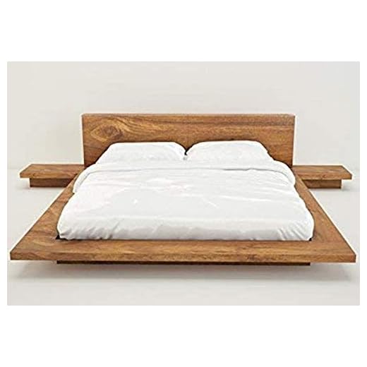 Ganpati Arts Sheesham Platform Queen Bed-(Natural)