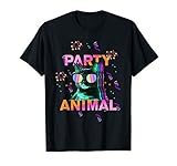 Party Cat: Party Animal Colorful Graphic T-Shirt