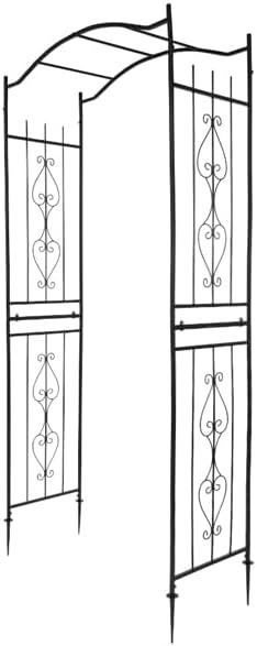 Steel Garden Arch, 43.31" x 17.52" x 90.55" Garden Arbor for Various Climbing Plant, Outdoor Lawn Backyard