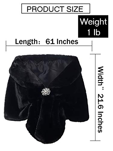 Women's 1920 Fur Wraps and Shawls Wedding Faux Fox Fur Stoles Bridal Fur Scarf for Women and Bridesmaids3