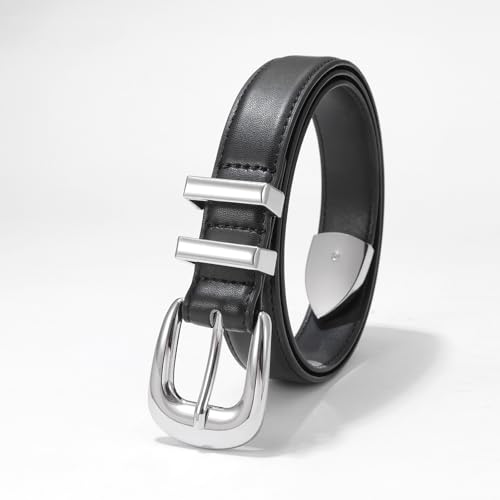 Women Leather Belts Fashion Skinny Durable Waist with Adjustable Gold Silver Buckle for Jeans Pants Dresses2