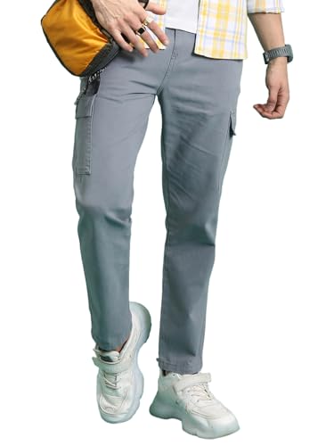 Image of Highlander Men's Tapered Fit | Cargo Trousers | Sleek & Functional | Utility Pockets | Trouser for Men | Men Trousers