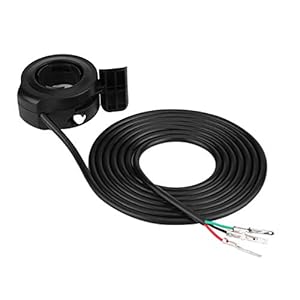 Qiilu Contrôle de vitesse pour guidon de 22 mm de diamètre, 7/8 pouces universel de commande de vitesse d’accélérateur de pouce Leviers d’accélérateur de moto pour scooters de vélo électrique E-Bike