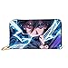Produktbild JHGFG Herren Leder Geldbörse Sasuke Uchiha Sharingan Lange Geldbörse Billfold RFID Blocking